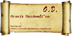Oravik Dezdemóna névjegykártya